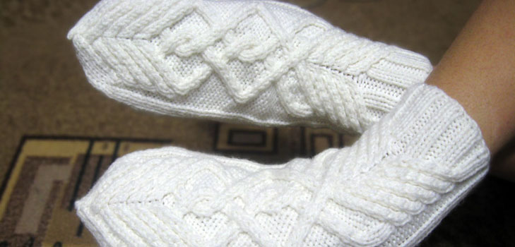 Knit rukavice s pletací jehly - jen začátečník