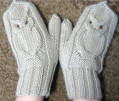 Knit rukavice s pletací jehly - jen začátečník