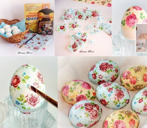 Velikonoční decoupage vejce