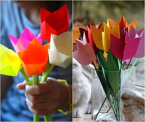 Jak vyrobit tulipán z papíru: mistrovskou třídu