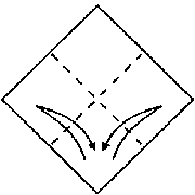 Klasický jeřáb origami