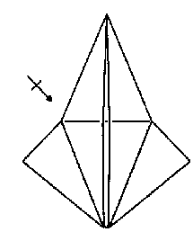 Klasický jeřáb origami