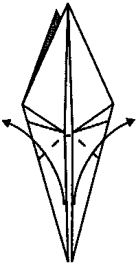 Klasický jeřáb origami