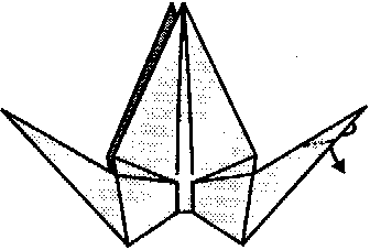 Klasický jeřáb origami