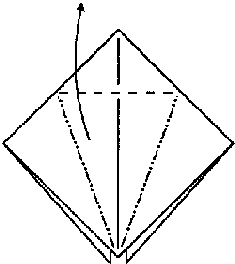 Klasický jeřáb origami
