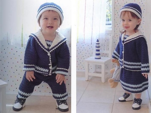 Námořní oblek s vlastními rukama pro svého syna nebo dceru