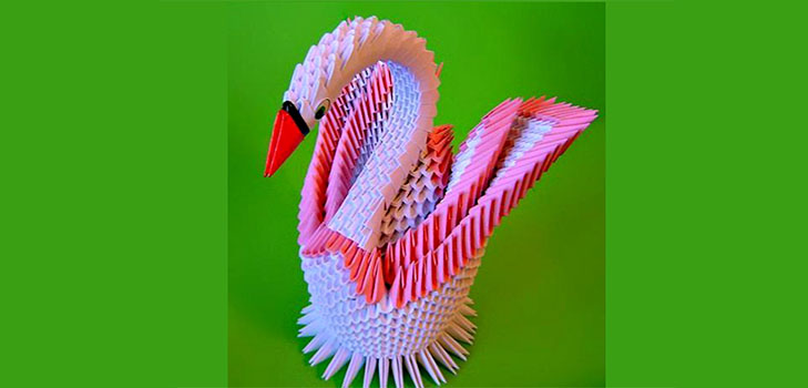 Jak si vyrobit origami labuť moduly - krok za krokem instrukce s fotografiemi a videem