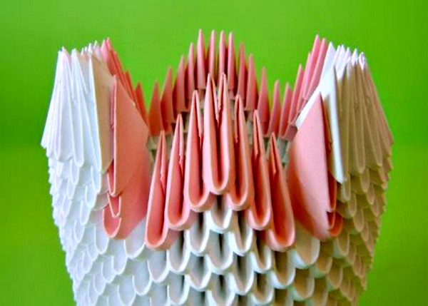 Jak si vyrobit origami labuť moduly - krok za krokem instrukce s fotografiemi a videem