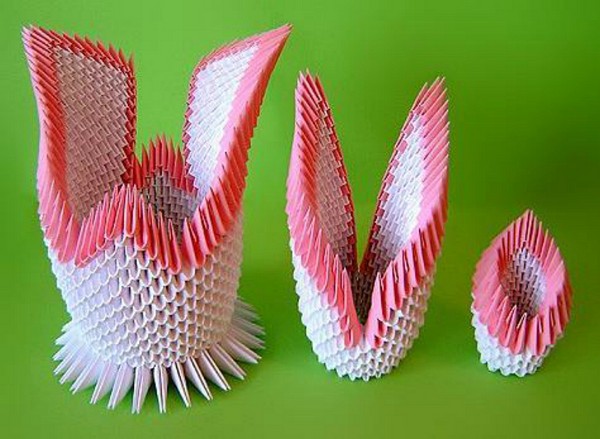 Jak si vyrobit origami labuť moduly - krok za krokem instrukce s fotografiemi a videem