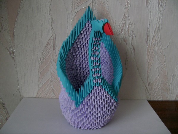 Jak si vyrobit origami labuť moduly - krok za krokem instrukce s fotografiemi a videem