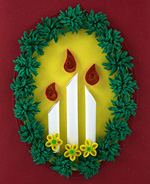 Novoroční řemesla z papíru. Quilling