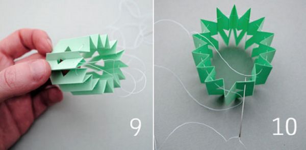 Krásné sněhové vločky pro Nový rok roku 2017 s vlastními rukama papírových diagramů a fotografií v etapách. Mistrovské kurzy pro děti na velkých sněhových vločkách v origami technice