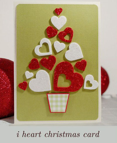 Vánoční karta se scrapbooking stylem pro Nový rok 2015 s vlastními rukama