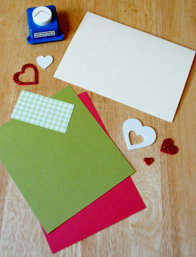 Vánoční karta se scrapbooking stylem pro Nový rok 2015 s vlastními rukama