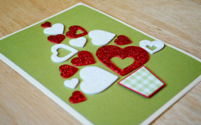 Vánoční karta se scrapbooking stylem pro Nový rok 2015 s vlastními rukama