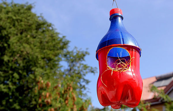Nové řemesla z plastových lahví s vlastními rukama pro zahradu a sadu