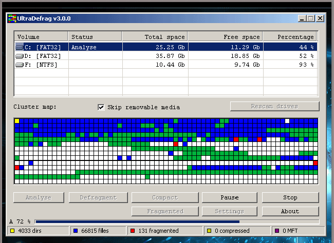 Disk Defragmentace