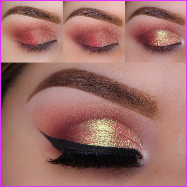 Nádherný make-up pro nový rok 2017 Cock pro modré, zelené a hnědé oči - krok za krokem lekce pro fotografie a video