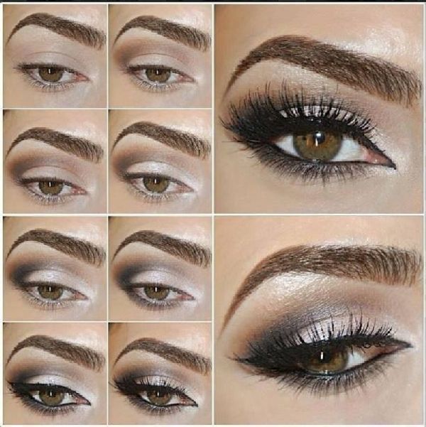 Nádherný make-up pro nový rok 2017 Cock pro modré, zelené a hnědé oči - krok za krokem lekce pro fotografie a video