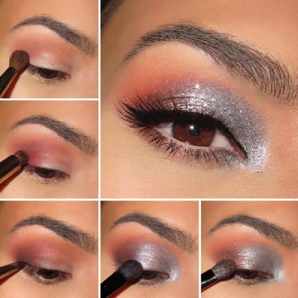 Nádherný make-up pro nový rok 2017 Cock pro modré, zelené a hnědé oči - krok za krokem lekce pro fotografie a video