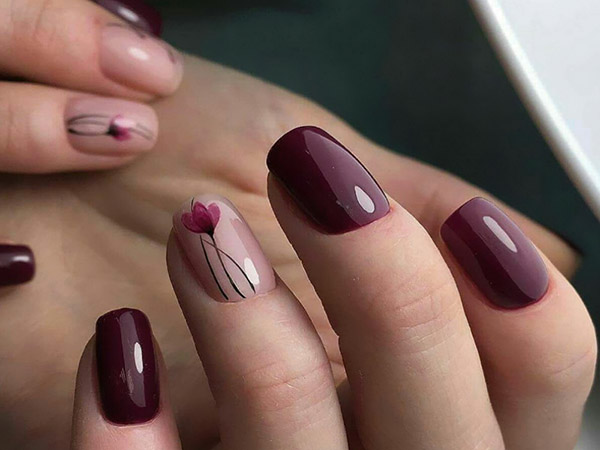 Sváteční manikúra: Top-4 Topical Designs do 8. března