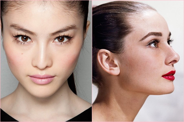 Romantický make-up na datum 14. února pro modré, zelené a hnědé oči