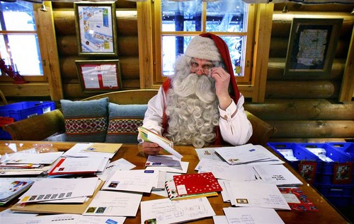 Původní dopisy od Santa Clause od dětí a dospělých