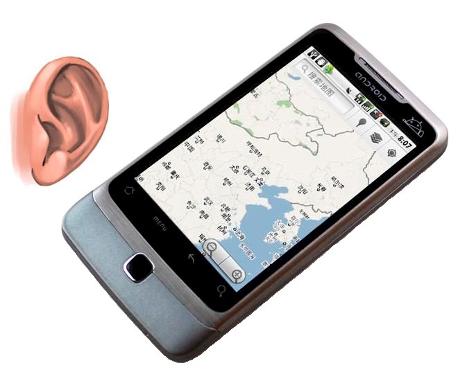 sluchátka a telefon