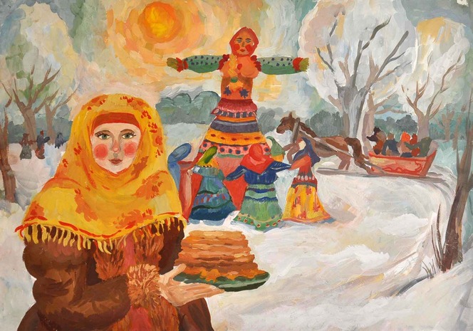 Jak nakreslit Shrovetide? Nakreslete s dětmi jarní prázdniny
