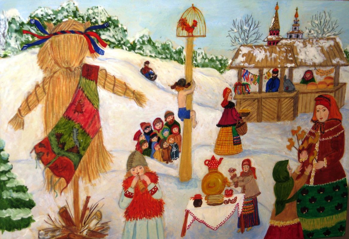 Jak nakreslit Shrovetide? Nakreslete s dětmi jarní prázdniny