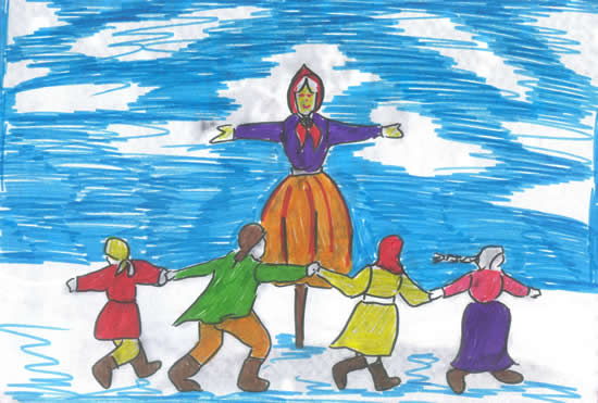 Jak nakreslit Shrovetide? Nakreslete s dětmi jarní prázdniny