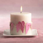 Romantická svíčka jako dárek na Valentýna