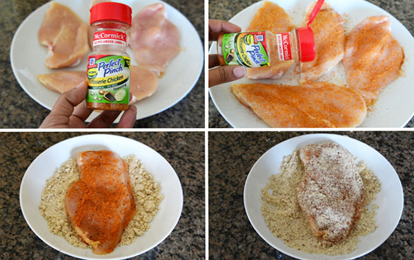 Rychlý recept: kuřecí filet v mandlové pečivo s hořčicí medovou omáčkou