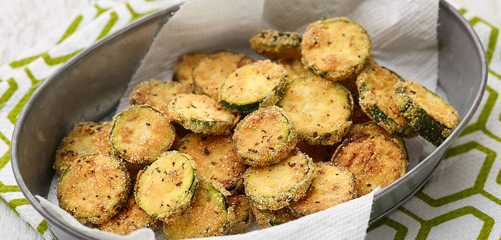 Křupavá cuketa s česnekem a veganem - recept c fotografie