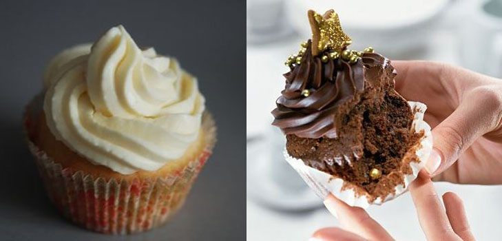 Jak udělat krém pro capkake: pudink, sýr a smetanu z kondenzovaného mléka, recept s fotografií