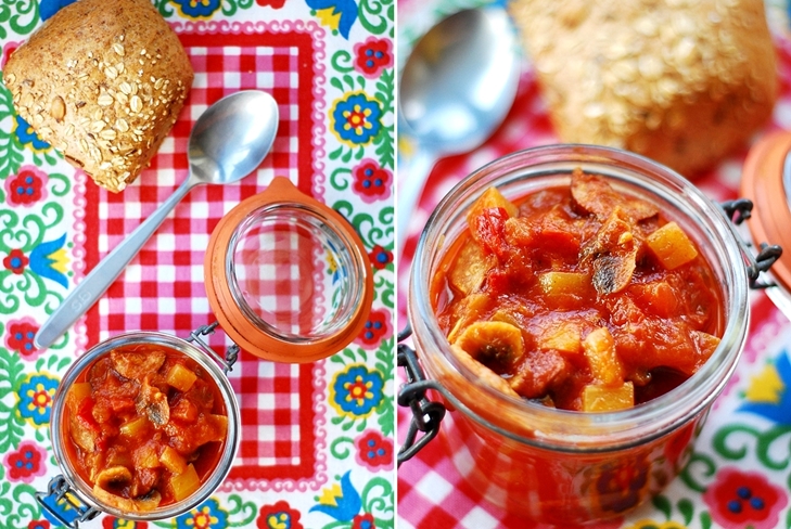 Lecho bulharského pepře s rajčatovou pastou na zimu - foto recept