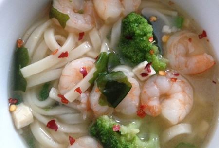 Miso polévka s krevetami