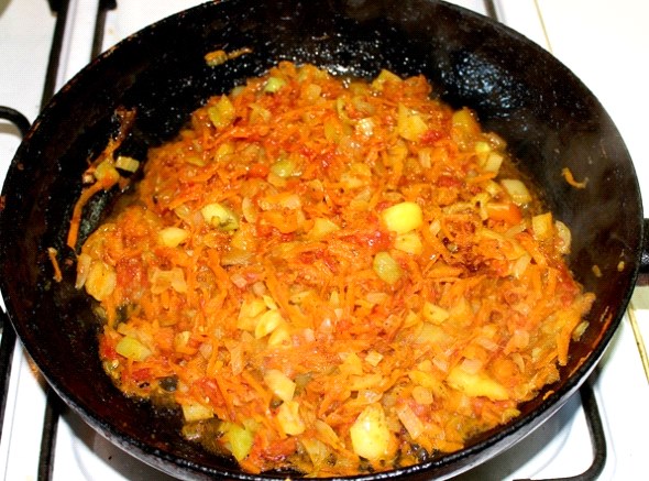 smažte zeleninu