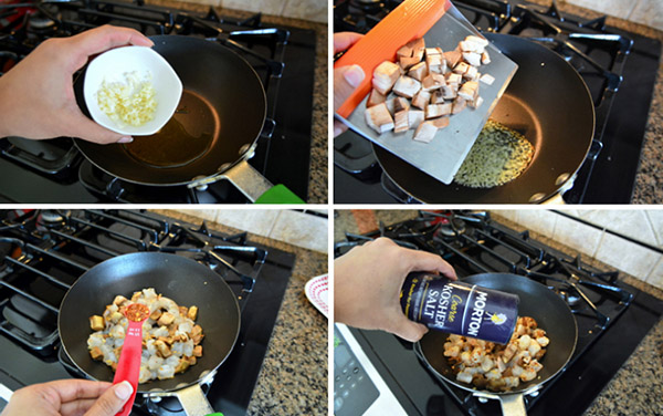 Grilované žampiony s rajčaty a krevetami, vynikající recept